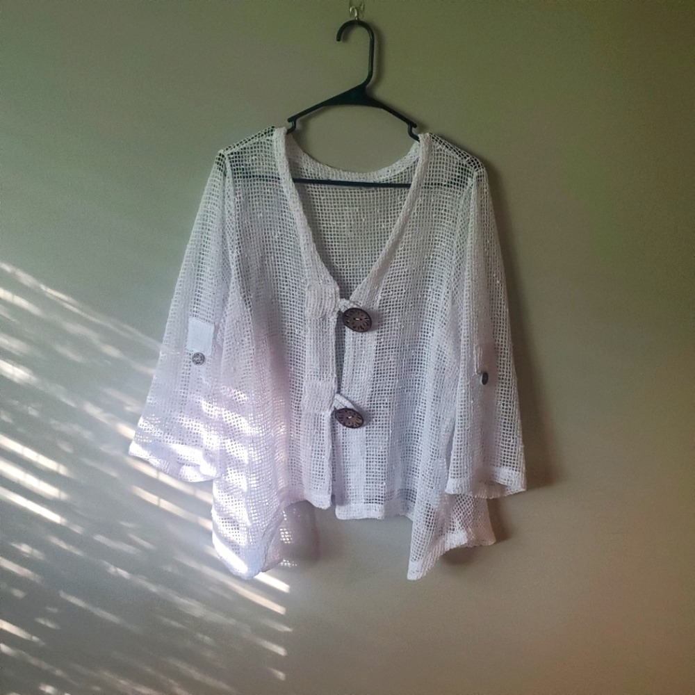 white mesh jacket